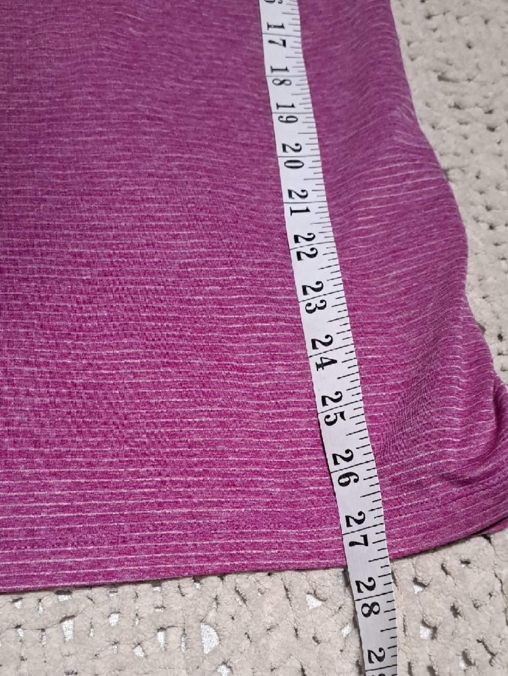 Eddie Bauer Heathered Magenta Long Sleeve V‑Neck Top - Picture 9 of 9